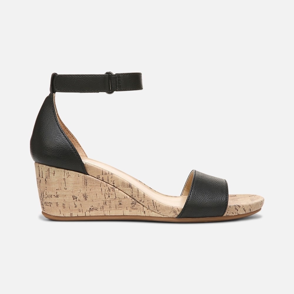 Naturalizer Areda Wedge Sandal 8w black - Picture 3 of 12